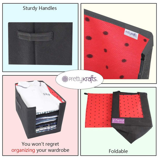 Closet Organizer-Foldable Shirts and Clothing Organizer Stackers(Pack of 6)